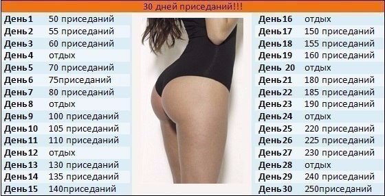 30 дневные программы тренировок для девушек